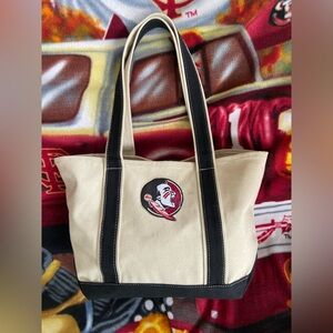 Florida State University Handcrafted Canvas Tote Bag with Embroidered Patch